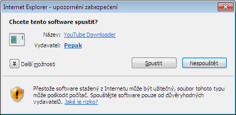 Windows 7: spuštění podepsané aplikace